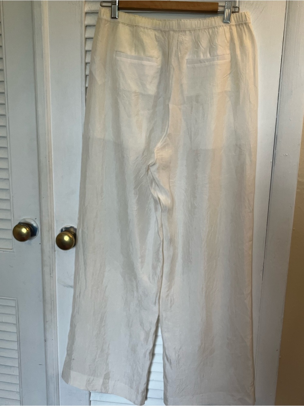 J.CREW Women's Cosmo Stratus Wide Leg Pants. Size XS Yellow/White NWT - Picture 3 of 7